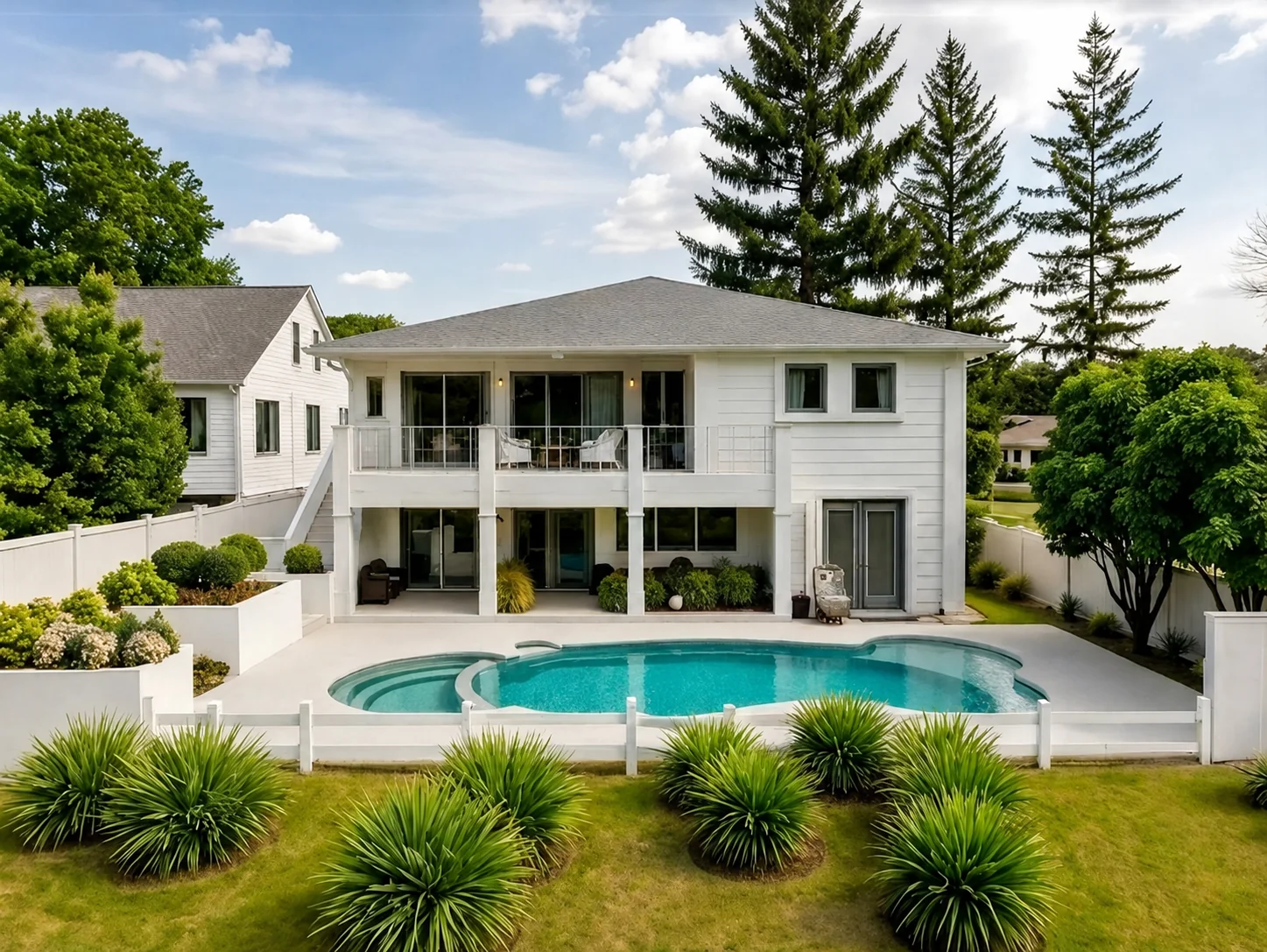 Selected pool design concept in backyard